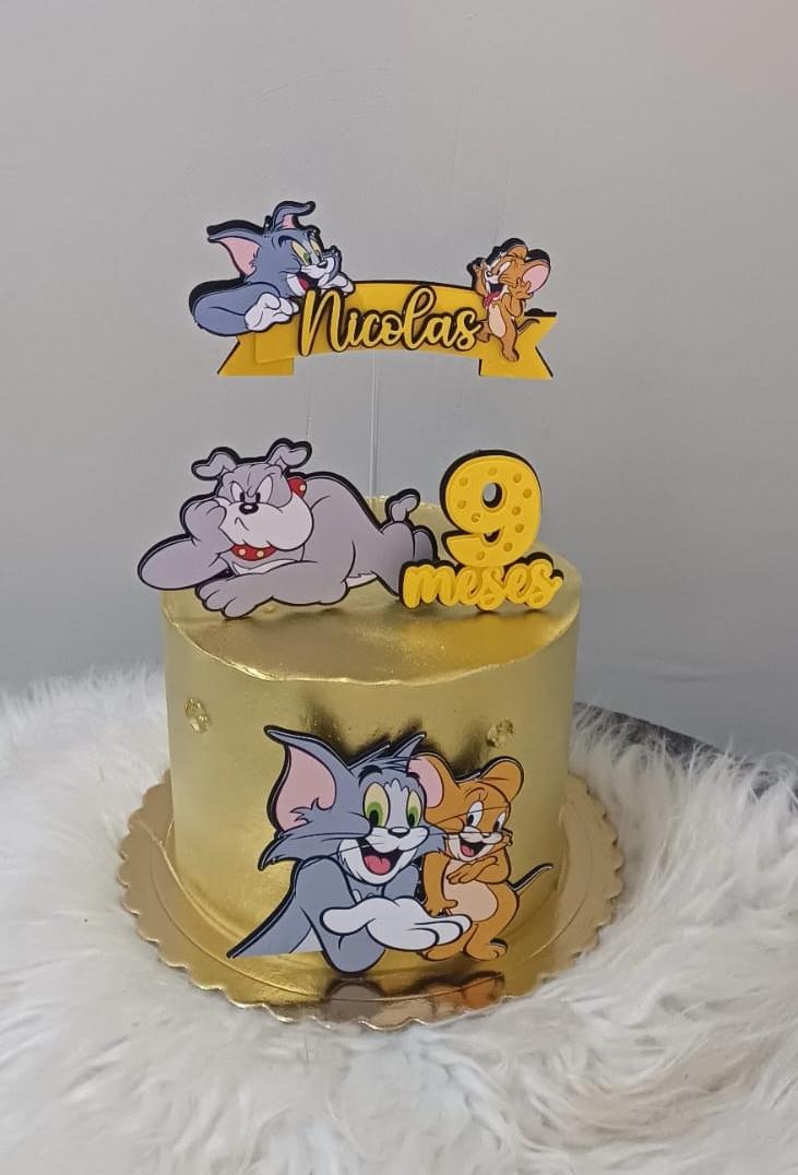 Arquivo de topo de bolo Tom e Jerry