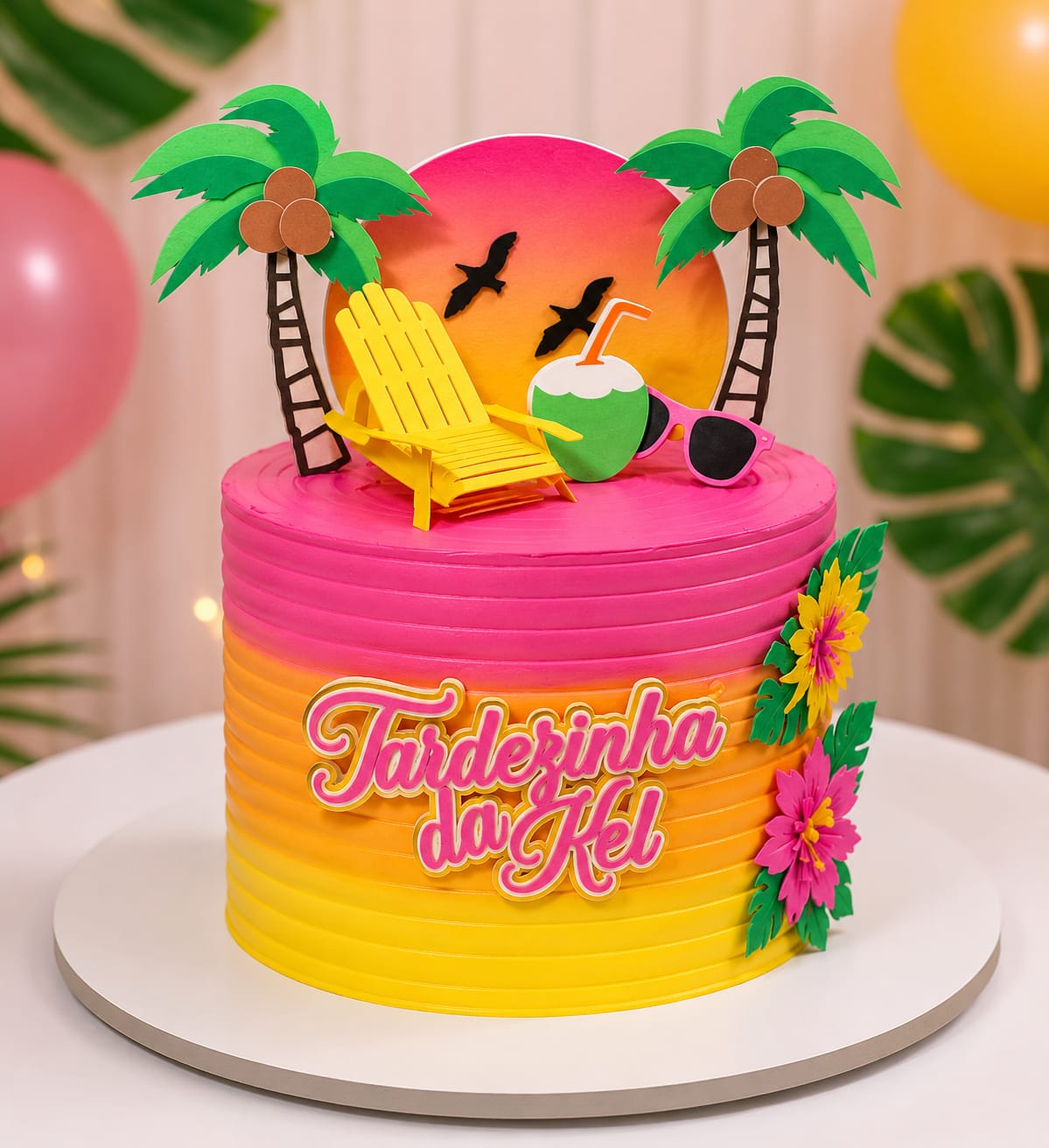 Arquivo de Topo de Bolo Tardezinha com Flores
