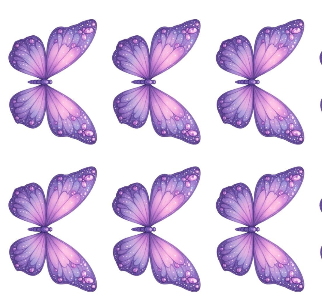 Borboleta Lilás 5cm - PDF Pronto para Impressão