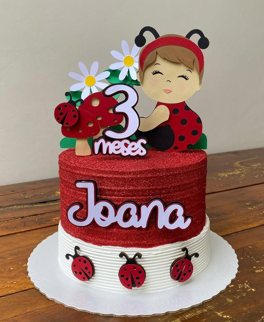 Arquivo de corte Joaninha Baby em camadas
